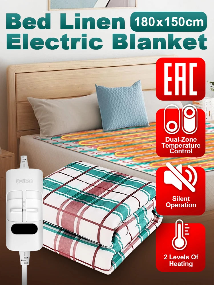 110/220V Electric Blanket Thicker Heaters Home Bed Sheet Thermal Mat 3 Size Winter Home Thermostat Double Body Warmer Pads