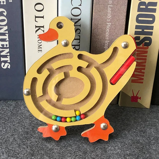 Montessori Educational Toys Children Magnetic Track Maze Balance Board Wooden Puzzle Game Baby Toys