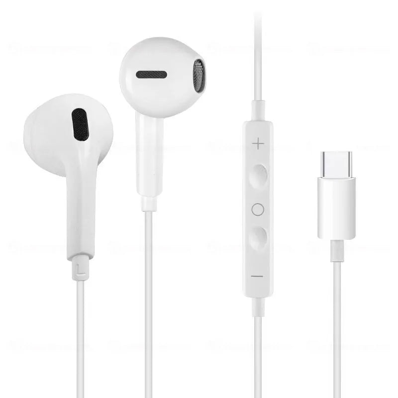 Type c Wired Earphones Cable Earbuds for Apple Lightning Headphones for Iphone 5 6 8 7 Plus X XS MAX XR 10 11 12 13 14 Pro 15 16