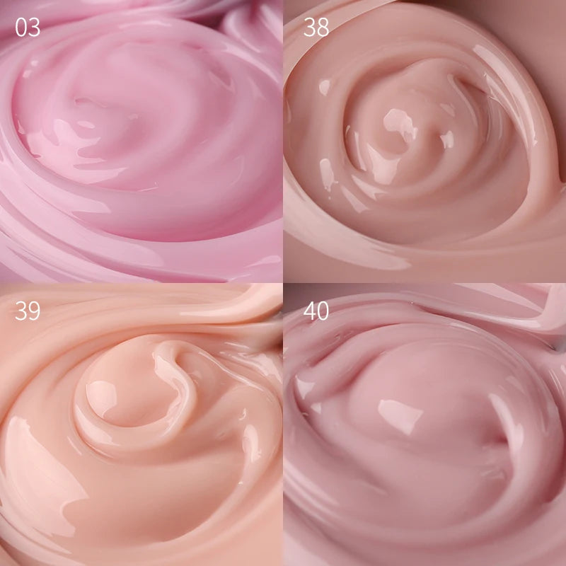 MSHARE 50ml Baby Pink Builder Nails Gel Hema Tpo Free Gel Nail Construction Self Leveling Gel for Nail Extension UV Led