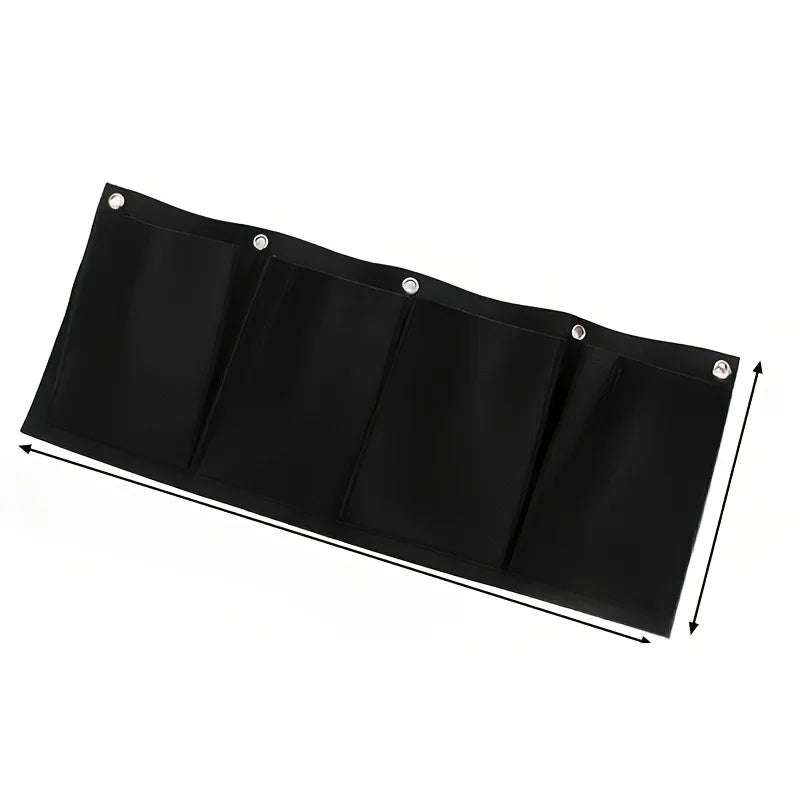 Black Felt Plant Grow Bag, Wall-Mounted Flower Growing Bag for 8 Scenarios, Non-Woven Fabric Wall Greening Felt Planting Bag