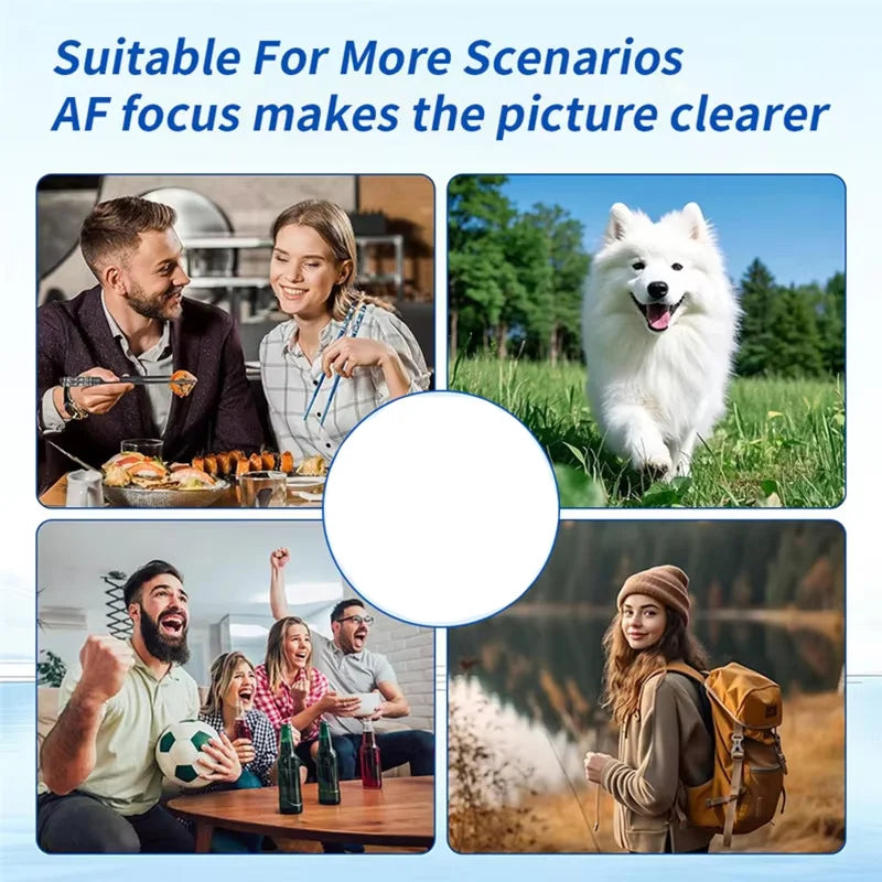 Lenovo 4K HD WiFi Sports Wearable Camera Autofocus High Pixel Long Battery Life Portable Pocket Cam For Motorcycle And Vlogging