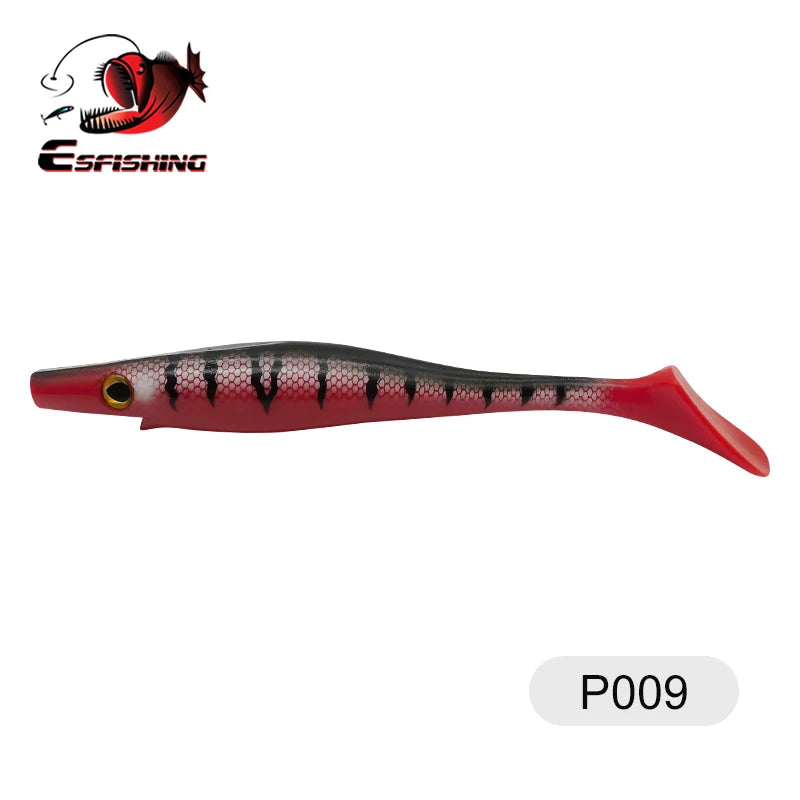 ESFISHING soft lures fishing Peche pike Hog Shad 100mm  200mm Sea Fishing Silicone bait swimbait sea lake isca artificial