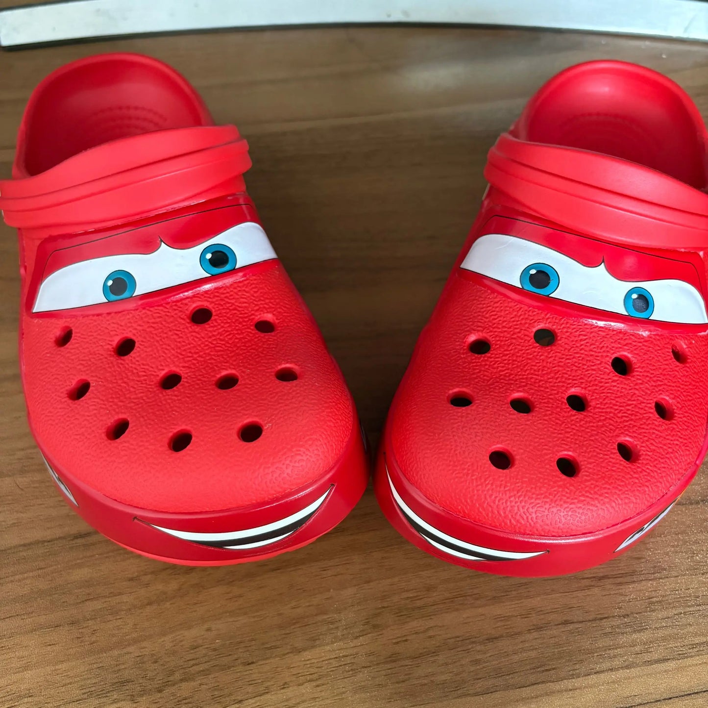 2026 Mcqueen Cartoon Slippers - Waterproof Eva Outdoor Sandals With Breathable Holes, Adult Casual Beach Shoes