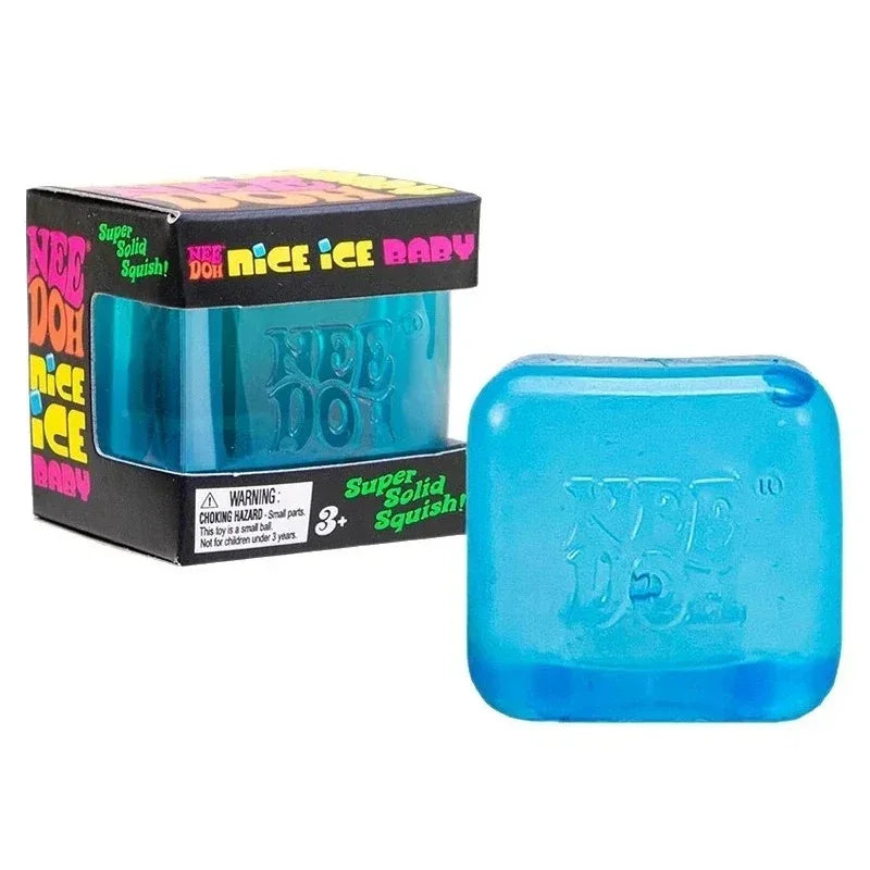 NEW Trending Nee Doh Jellyfish & Cube Squish Toy - Soft Jelly Squeeze Stress Relief Fidget, Sensory NeeDoh for Kids & Adults @！