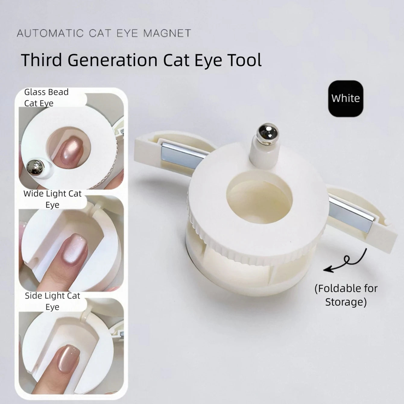 MIANEL New Upgrade 3-Second Hollow Cat Eye Magnet Strong Power Ring Magnet Fast Black Hole Effect for Magnetic Nail Art Beginner