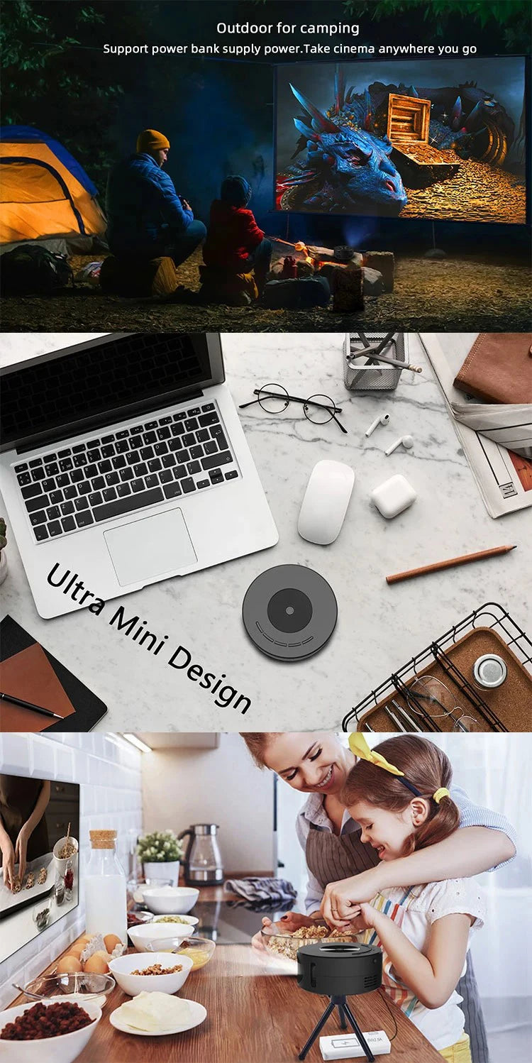 YT200 Projector Home Low Noise LCD Mini Portable Children's Wireless Mobile Phone Same Screen Projection Projector