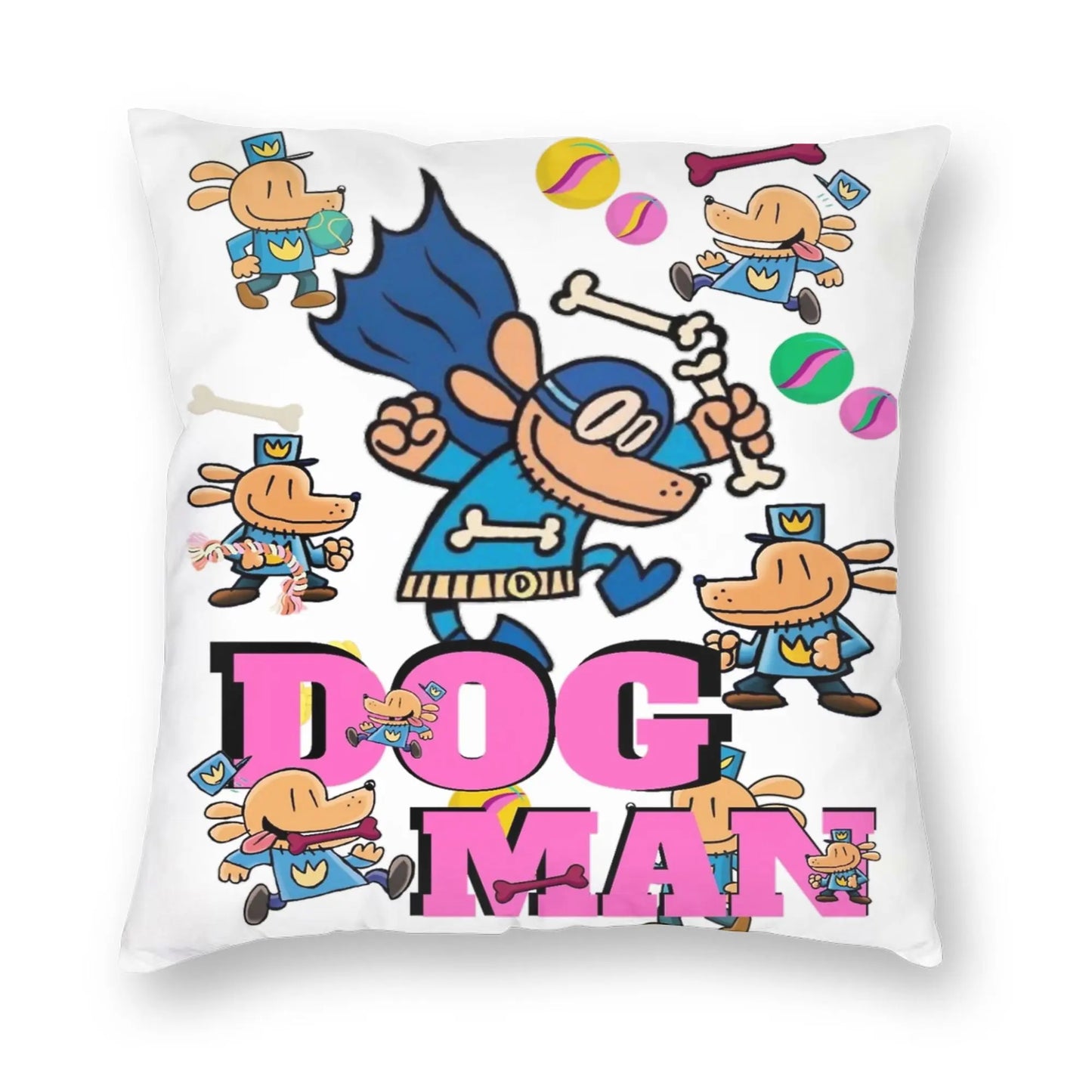 DogMan Petey the Cat x Dog Man Pillowcase Double-sided Printing Fabric Cushion Cover Decor  Pillow Case Cover Bed Zipper 40*40cm