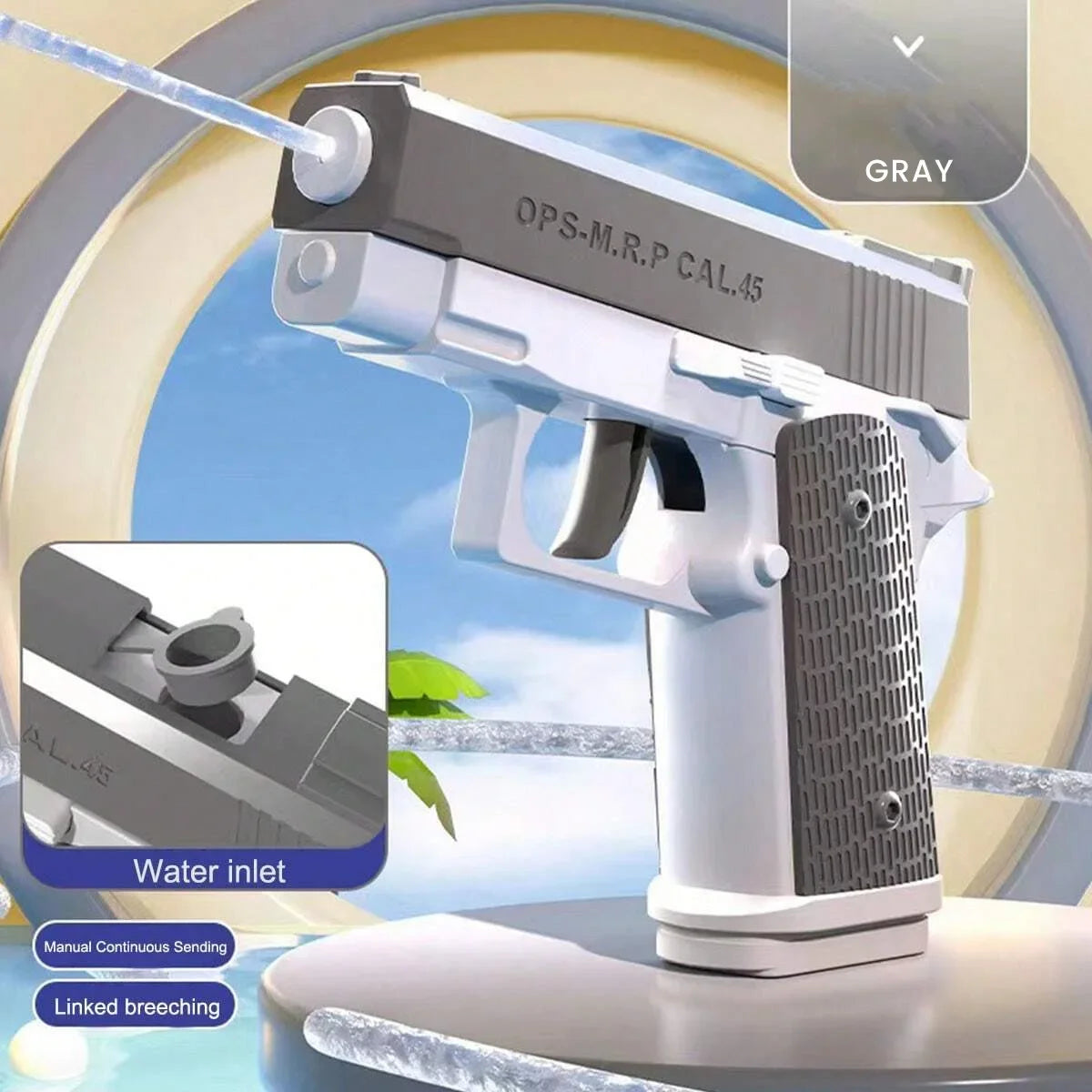 Outdoor Shooting Game Toy M1911 Water Pistol Squirt Gun Water Blaster for Pool Beach Kids Adults Summer Use