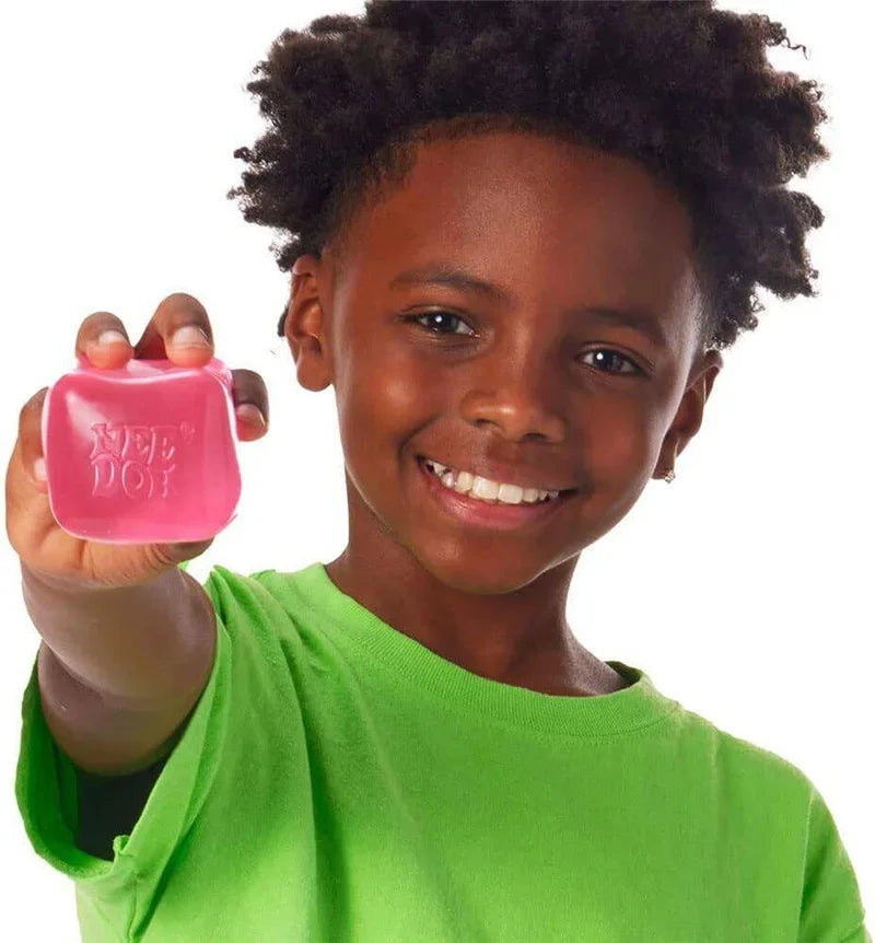 Needoh Nice Berg Giant Sensory Cube Maltose Toy 4 Pack Mini Baby Teenie Cube Squeeze Slow Rebound Stress Reliever Sensory Play