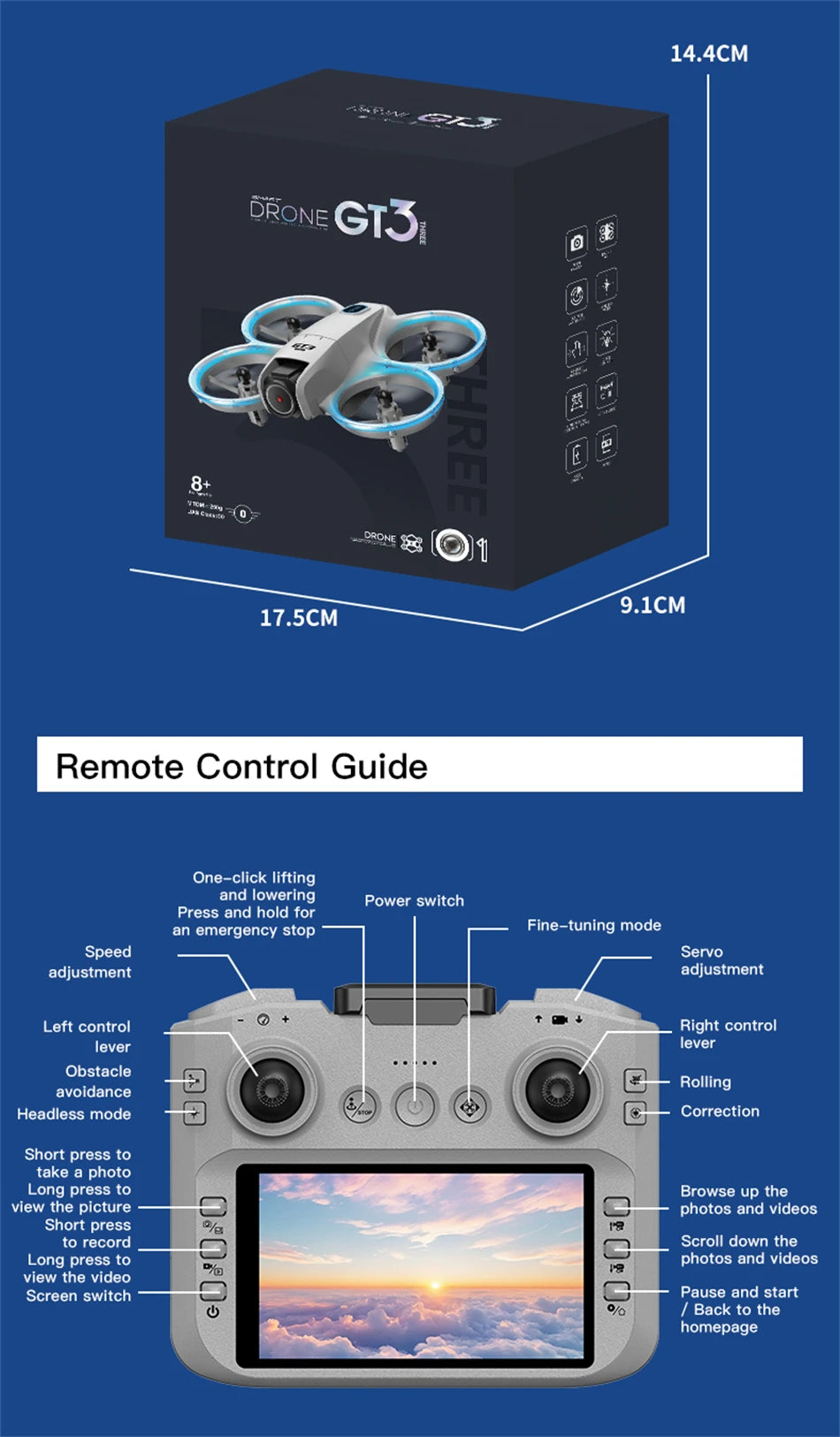 2026 New GT3 Max Drone 8K 5G GPS Professional HD Aerial Photography Remote Control Aircraft HD Dual Camera Quadcopter Toy UAV