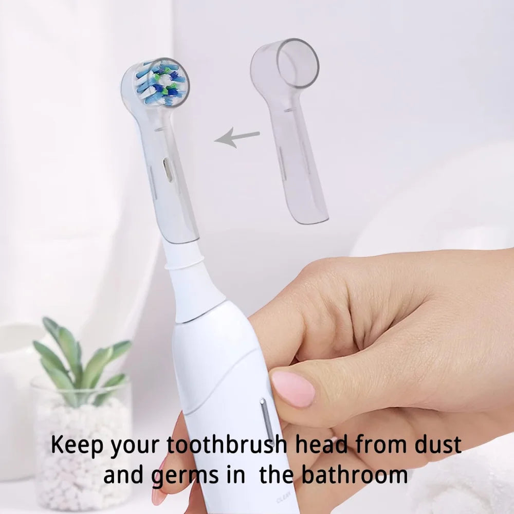 Toothbrush Dustproof Covers Caps Compatible with Braun Oral B Electric Toothbrush Round Replacement Brush Heads Series Protector