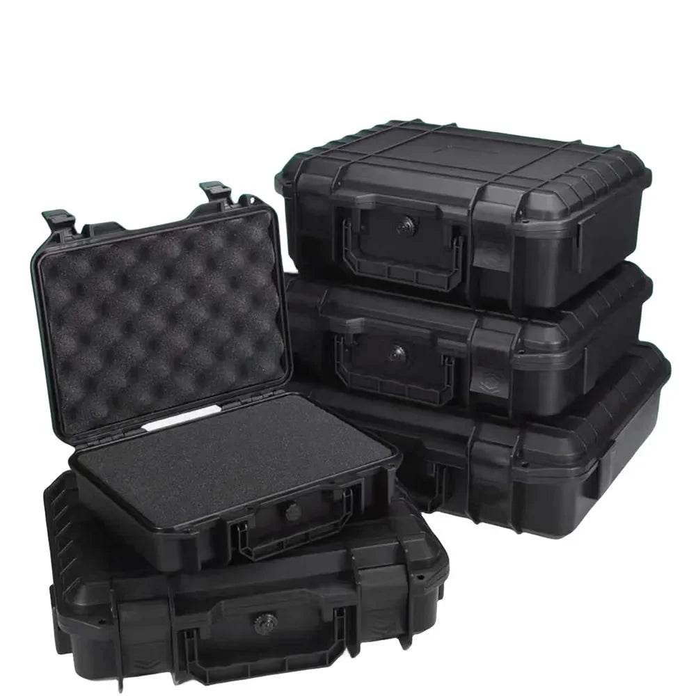 1pc Waterproof Hard Carry Case Bag Tool Case With Pre-cut Sponge Storage Box Safety Protector Organizer Hardware Toolbox
