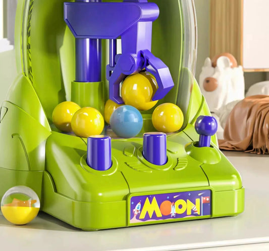 Mini Space Rocket Claw Machine Ball Grabber Toy for Boys Girls Educational Game