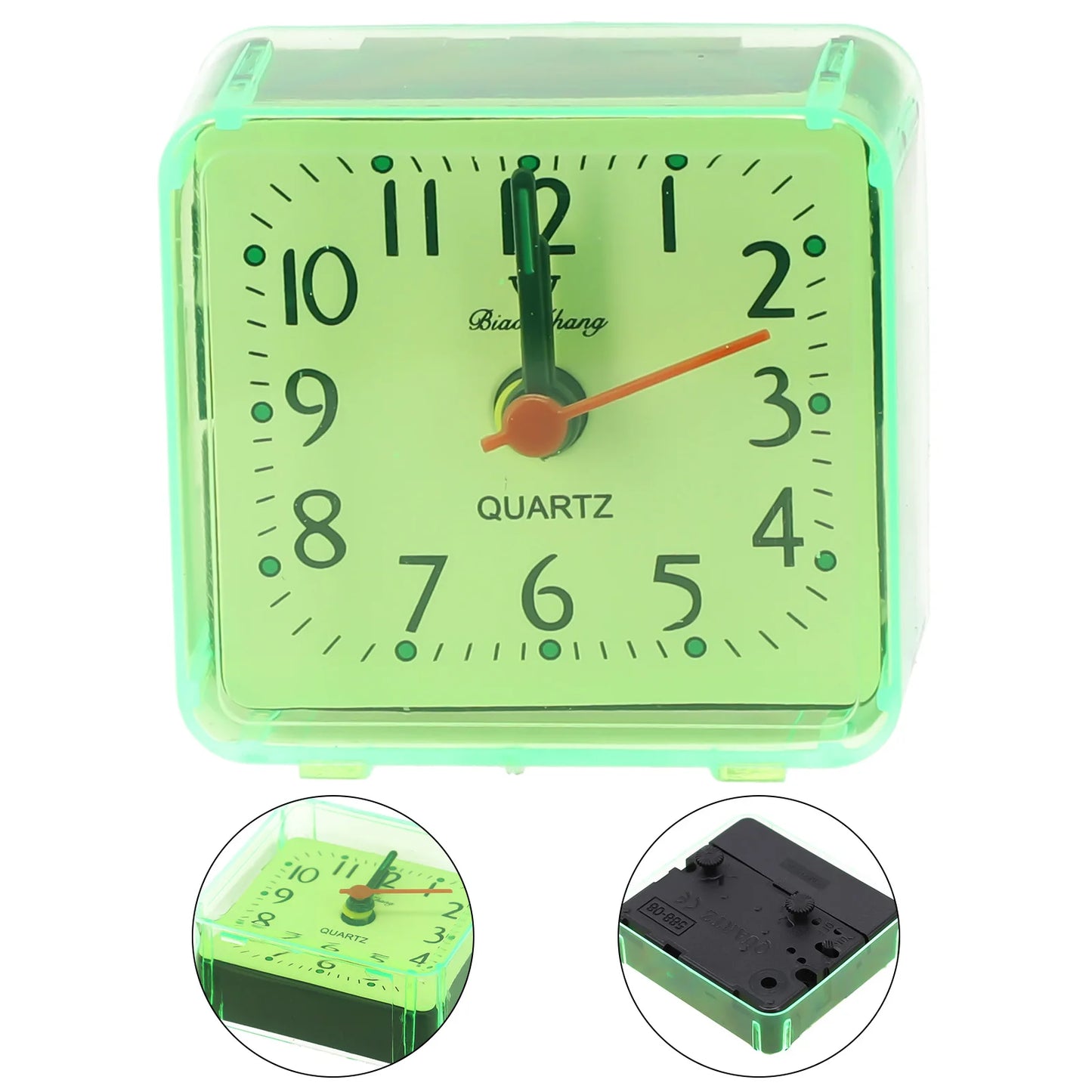 Small Battery Operated Quartz Alarm Clock with Beeping Sound for Bedside Use Featuring Clear Numbers and Reliable Performance