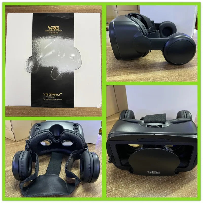 VR Glasses Virtual Reality 3D VR Glasses Google Cardboard Headset for Use with Smartphone Android Virtual Glasses with Gamepad