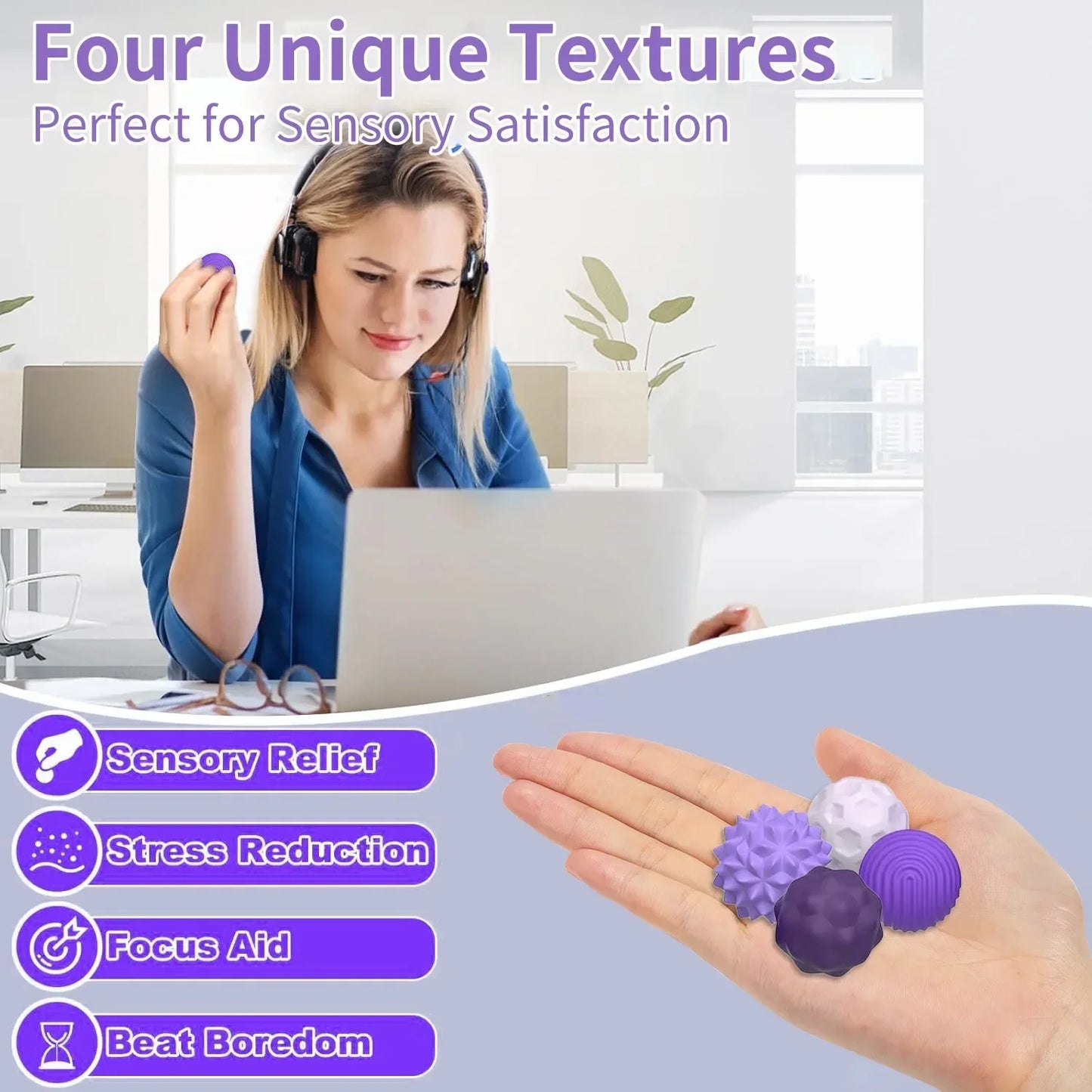 Silicone Magnetic Fidget Balls Fidget Toys Stress Balls for Adults Sensory Stone Travel Toys for Calming Autism and ADHD