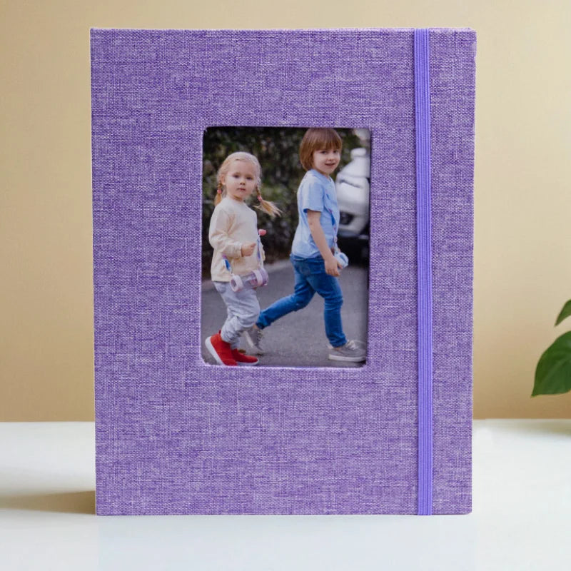 Album Insert Album Standard 6-inch, acid-free album with 52 vintage album with front window, wedding and family photo storage.