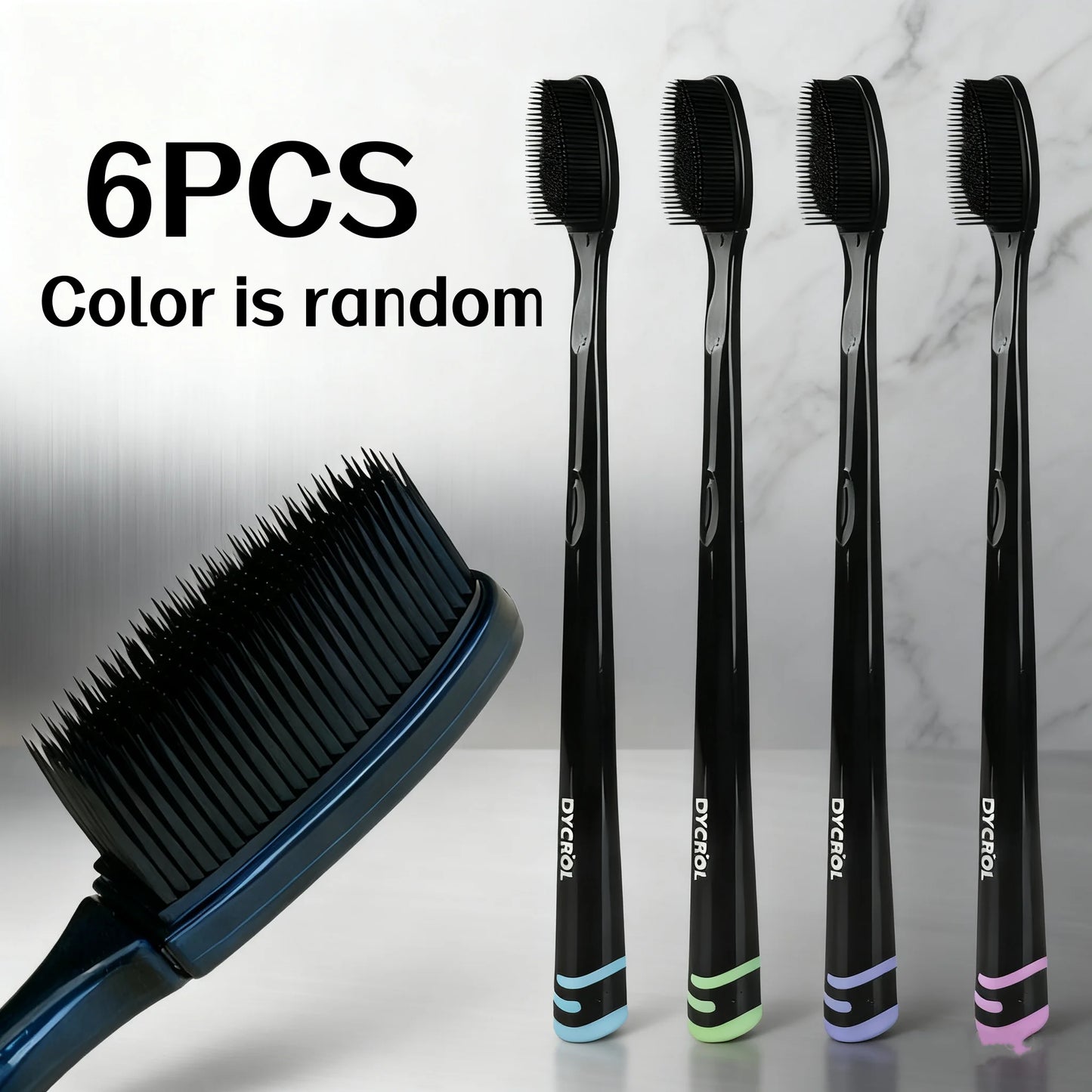 2/6/10Pcs Random Color Silicone Bristle Deep Cleaning Outdoor Travel Convenient Toothbrush Home Essential Holiday Gift Great Cleaning Power Christmas Gift