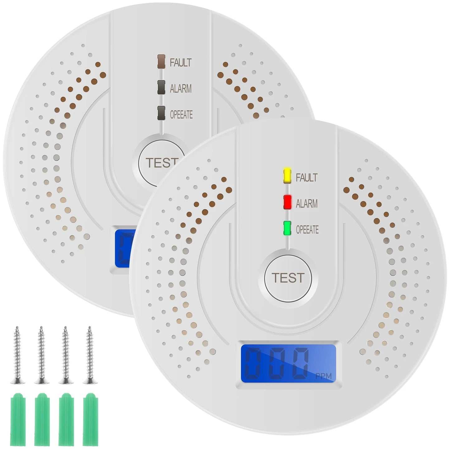 Independent CO Alarm Sensor Carbon Monoxide Alarm Detector High Sensitive Warning LCD Display CO Alarm With UL2034 For Home Test