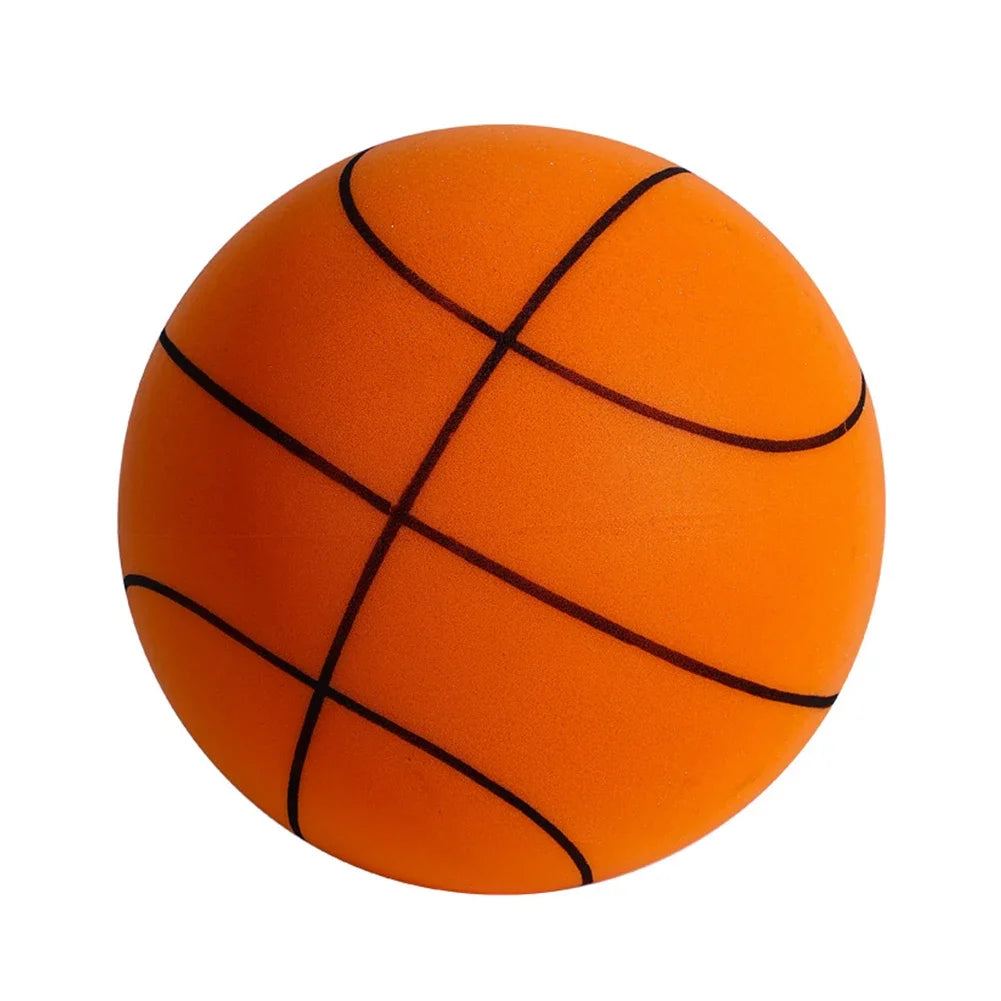 Kids Indoor Silent Basketball Ball 24/21/18cm High-Resilience Foam Silent Basketball Size 7 Lightweight Small Basketball Basket