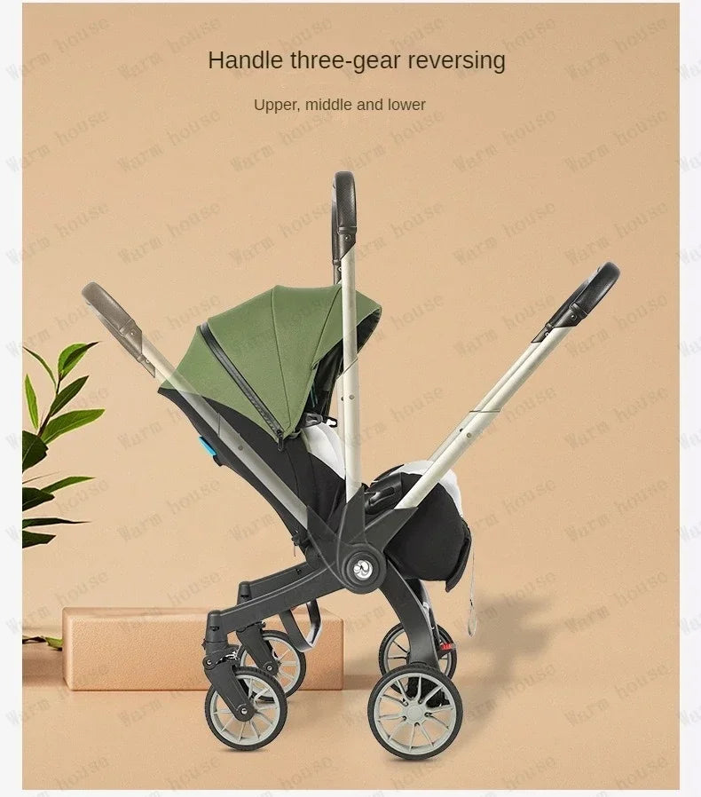 EU STOCK Foldable Lightweight baby stroller Multifunctional Four Wheels poussette bebe 3 en 1 Portable baby wagon