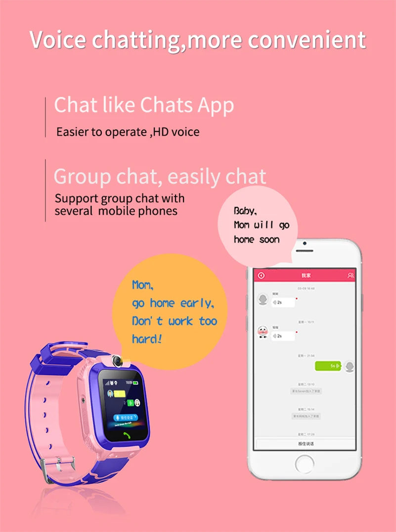 NEW Q12 Waterproof Children's Smart Watch Sim Card LBS Location Tracker Voice Chat Flashlight Children's Smart Phone Watch reloj
