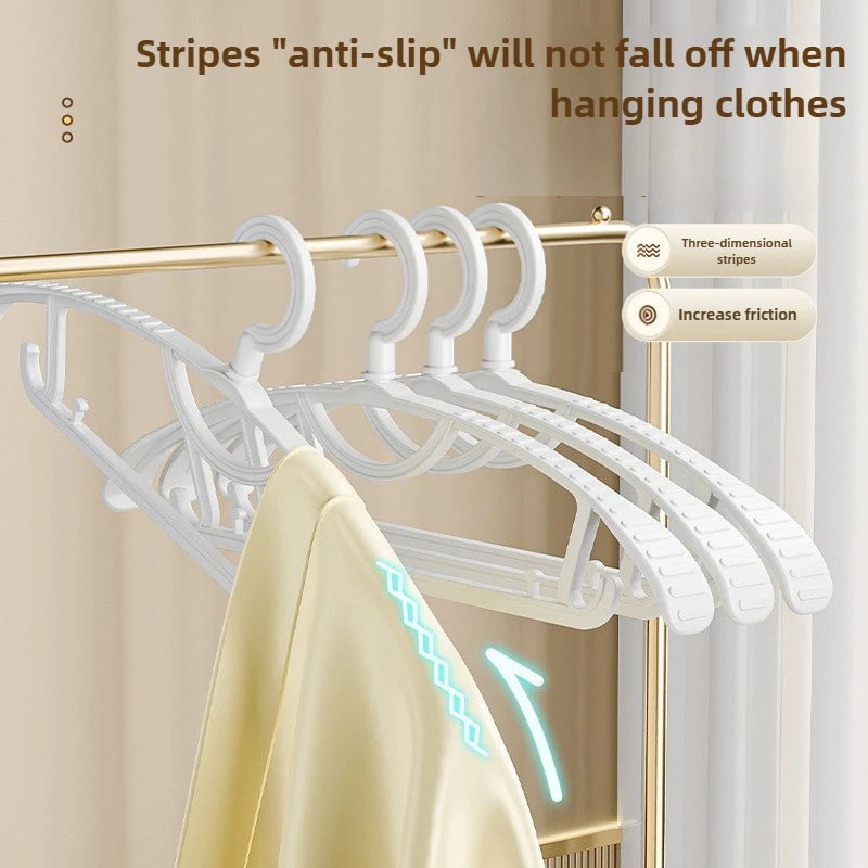 Thiened Wide Oulder Clothes Hanger Home Anti-Slip Hanging Clothes Hanger Large Size Plastic Rotatable Clothes Hangers Organizer