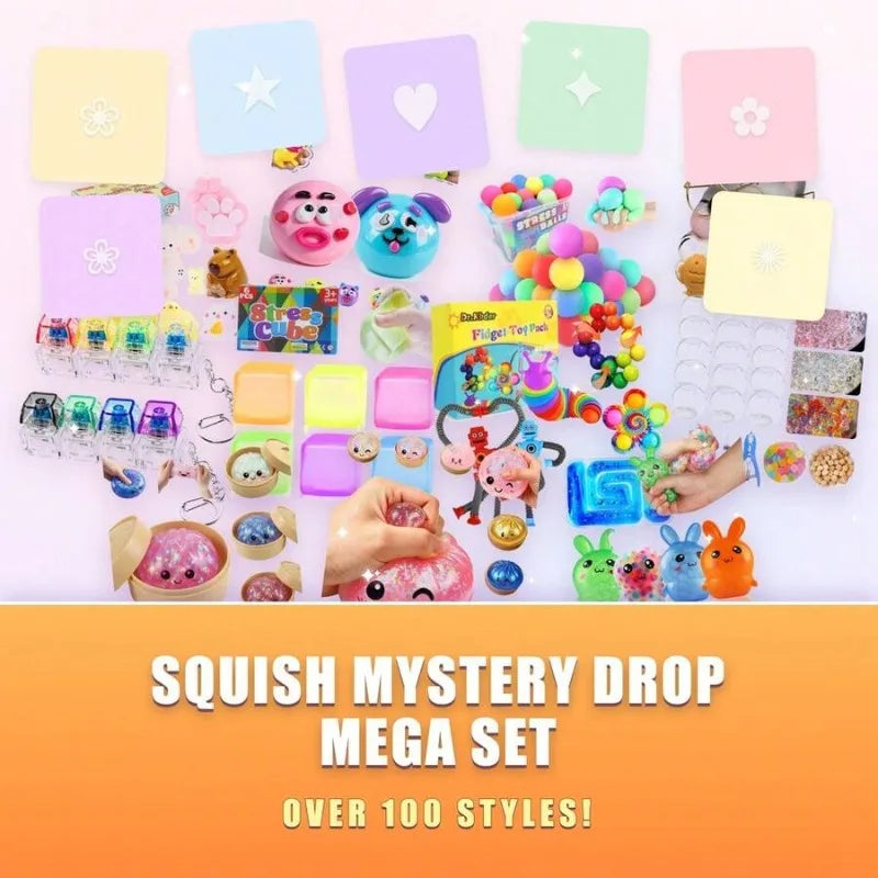 Holiday Squishy Mystery Blind Box, Random Surprise Squeeze Toys, 1Pieces Guaranteed Cute Stress Relief Fidget Toy Set