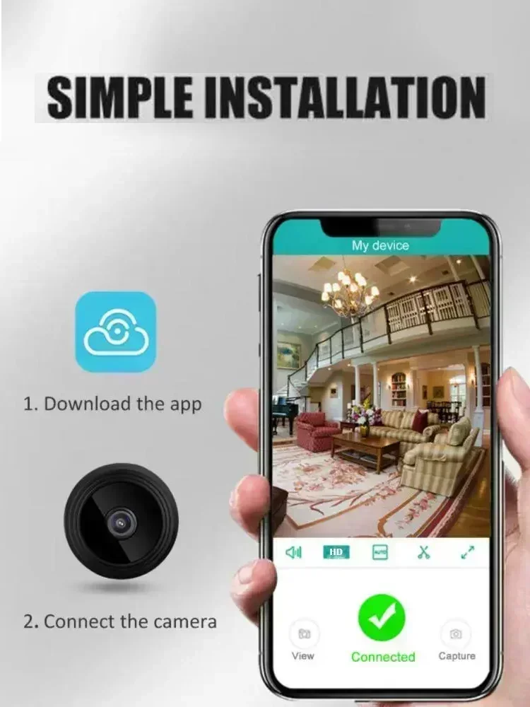 A9 WiFi Mini Camera Wireless Video Recorder Security Protection Camera Smart Home Monitoring Camera For Infants And Pets 2026
