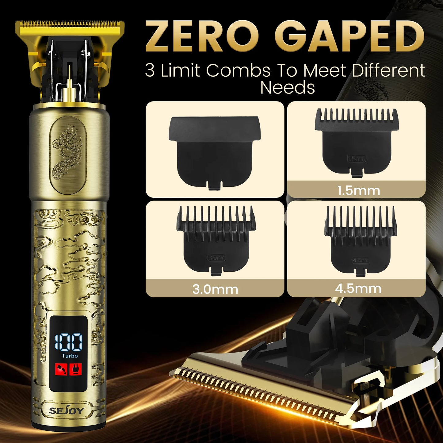 SEJOY Electric Hair Clipper for Men Professional Hair Cutting Machine Adjustable Precision  Adults Kids Cordless Hair Trimmers