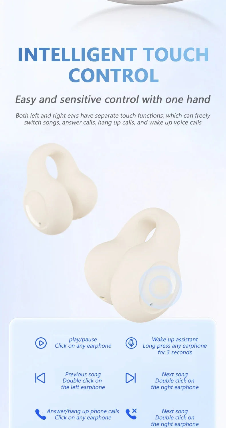Lenovo EA420 Ear Clip Wireless Earphones TWS 250mAh Lasting Battery Life Bone Conduction Low Latency Headphone NEW for Outdoor
