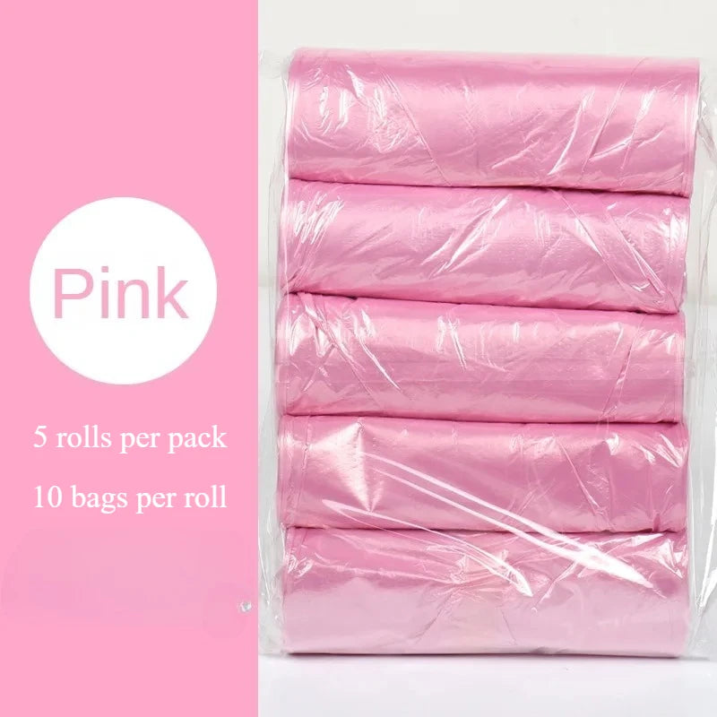 5 Rolls/pack Household Disposable Trash Pouch Small Trash Bags Kitchen Storage Garbage Bags Cleaning Waste Bag Plastic Bag