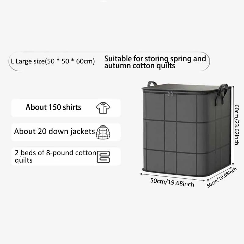 Super Large Capacity! Thick Black Woven Storage Bag For Home Use, Clothes, Blankets, Cotton Quilts, Organizing And Moving Tools