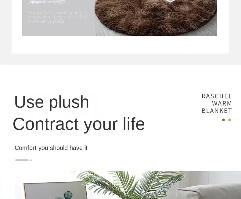 Super Soft Plush Round Rug Mat Fluffy White Carpets For Living Room Home Decor Bedroom Kid Room Decoration Salon Thick Pile