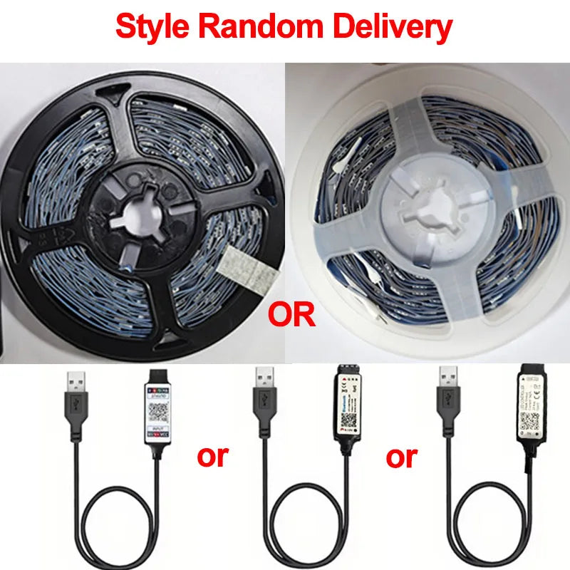 Smart LED Gaming Light Strip RGB 5050 USB 5V Music Sync 24/44key Remote APP Control Flexible Tape for Gaming Room TV Backlight
