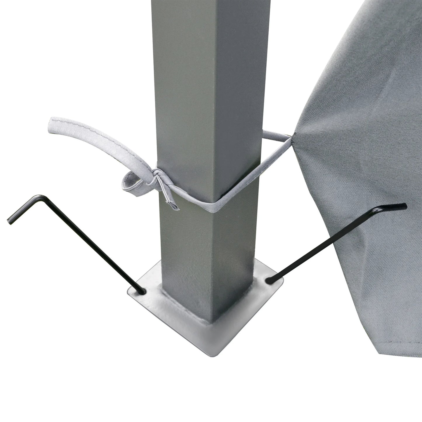 Outsunny 4m x 3(m)Garden Gazebo, Double Roof Outdoor Gazebo Canopy Shelter with Curtains, Solid Steel Frame