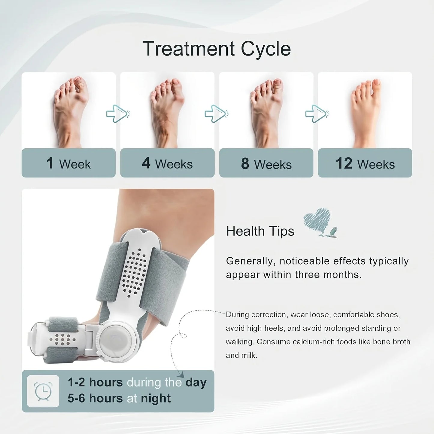 Big Toe Orthopedic Toe Straightener Hallux Valgus Orthotics Adjuster Correction Bunions Corrector for Left & Right Feet Rotatabl