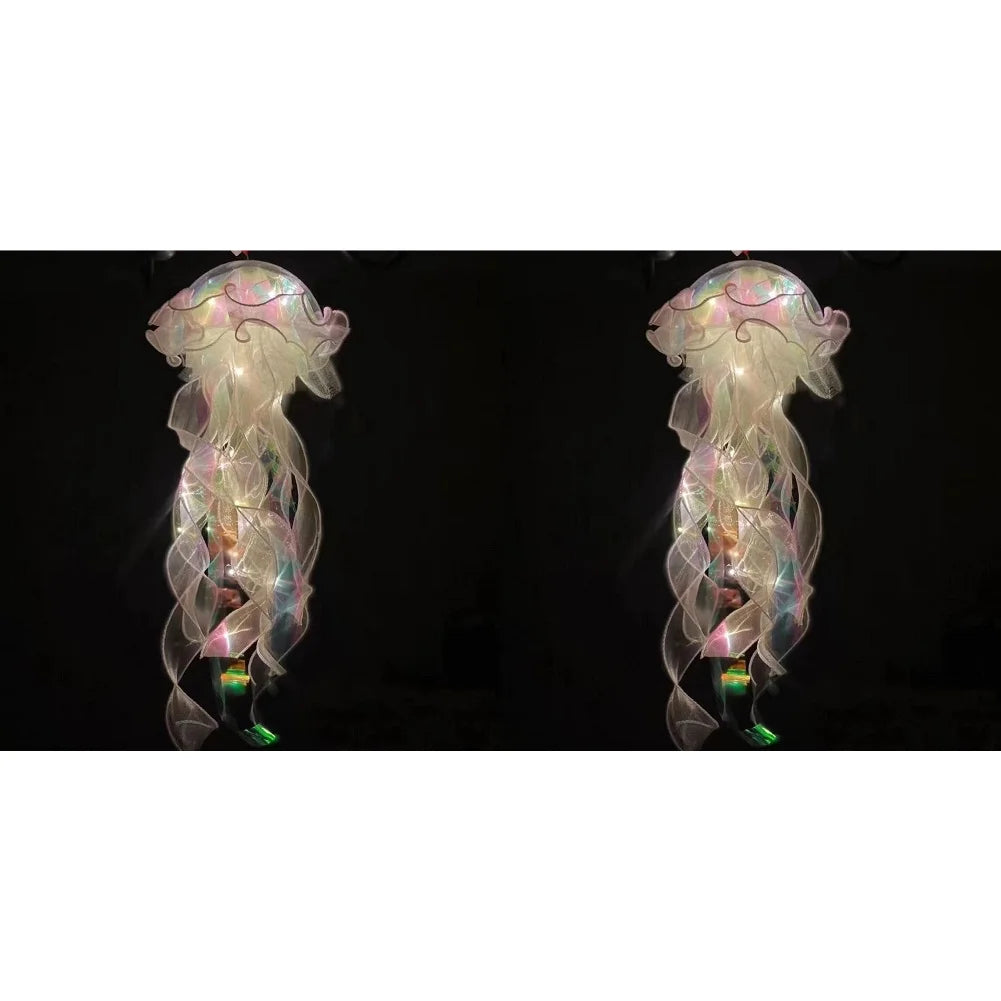 5-1PCS RGB Jellyfish Lamp Colorful Night Light Jellyfish Atmosphere Light Lamp Hanging Ceiling Lantern Creative Jellyfish Lamp