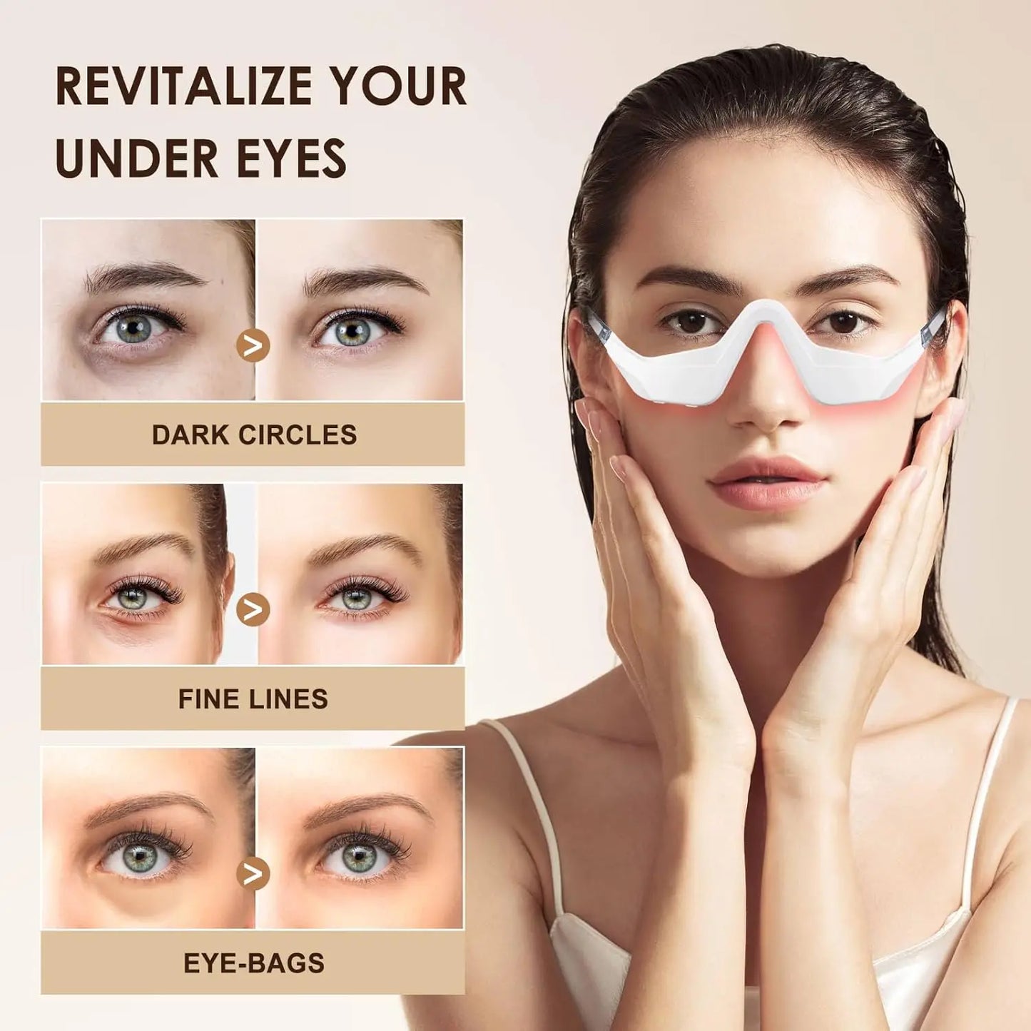 Eye Massager 3D Red Light EMS Eyes Relax Massager Fatigue Relief Lighten Dark Circles Smooth Eye Fine Line Beauty Eye CareDevice