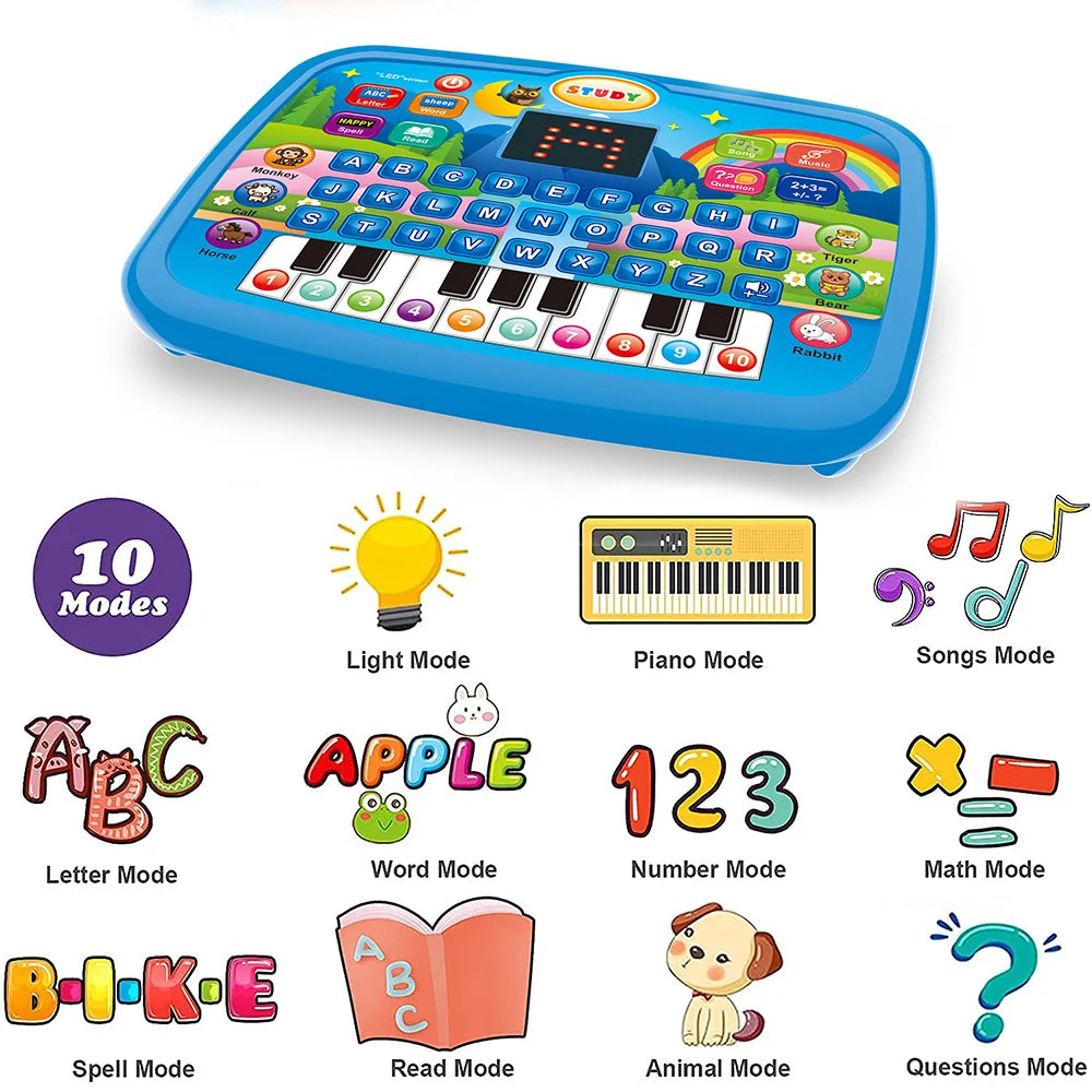 Multi functional early childhood education machine toys, letters, numbers, and music, gifts for boys and girls (no batteries)