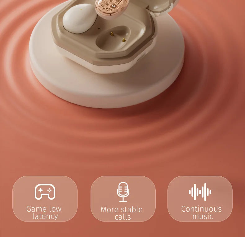 Wireless Earbuds for Sleeping invisible Small Bluetooth Eraphones Mini Comfortable in-Ear Sleep Noise Cancelling TWS Headphones