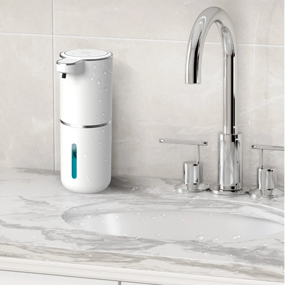 Automatic Touchless Foaming Soap Dispenser 380ml 4 Level Adjustable USB Rechargeable Electric Wall Mounted for Bathroom Kitchen