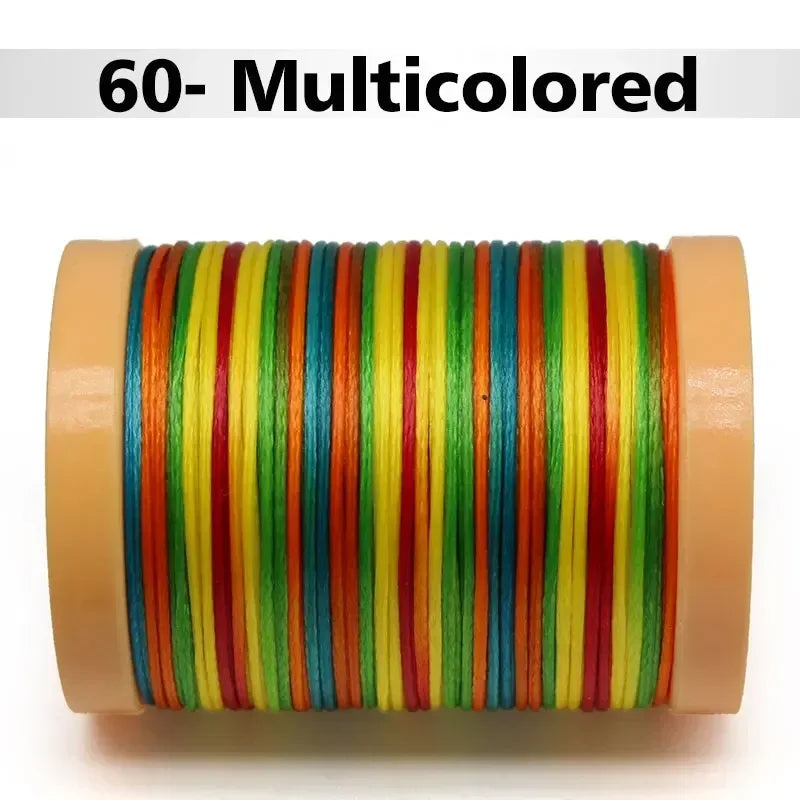 Handmade Flat Wax Thread for Leather Craft, Hand Stitching, DIY Wax Coated Strings, Repair Shoes, Sewing Tools, 0.8mm, 1.0mm