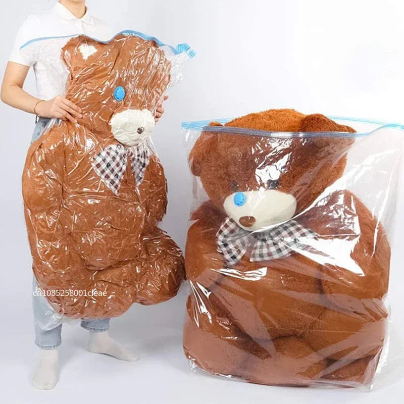 1-10pcs Thickened Vacuum Compression Bag,Transparent Quilt Vacuum Bags, Storage Bags, Household Clothing Storage and Sorting Bag