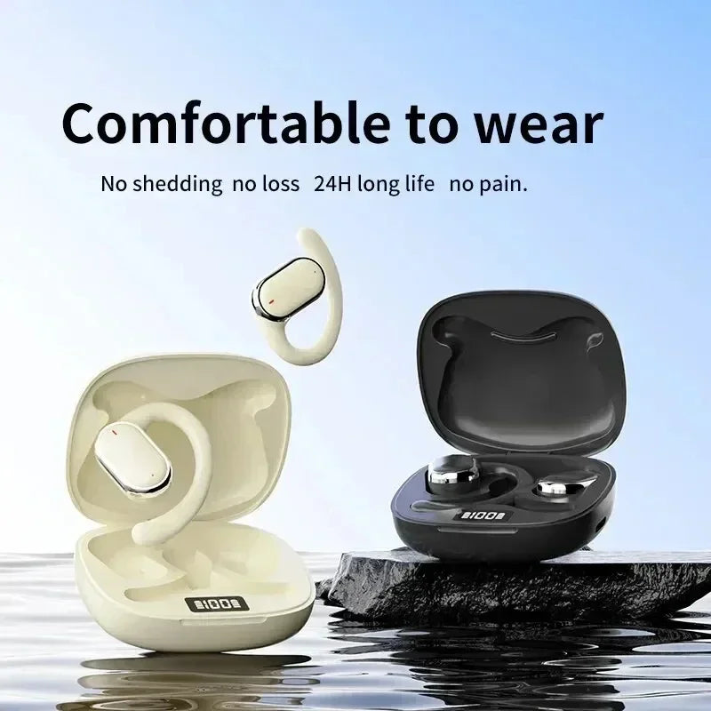 X93 Wireless Ear Hanging Headset, Noise Reduction Hanging Earphones, Waterproof Ear Earphones  Work Running Walking