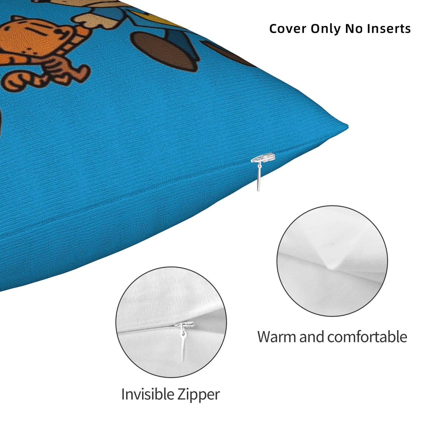DogMan Petey the Cat x Dog Man Pillowcase Double-sided Printing Fabric Cushion Cover Decor  Pillow Case Cover Bed Zipper 40*40cm