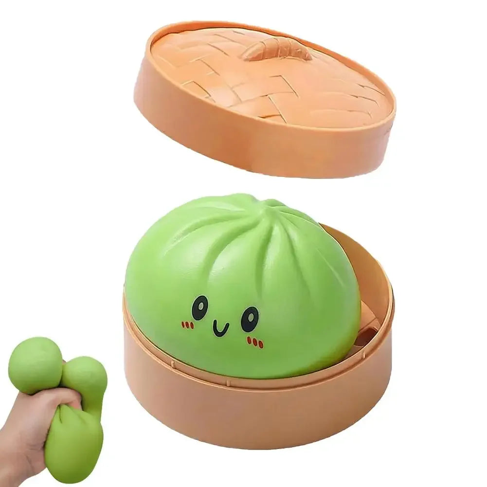 Colorful Dumpling Squishes Stress Balls Reusable Low Rebound Decompression Toys Dough Ball Unique Home Decoration Gifts