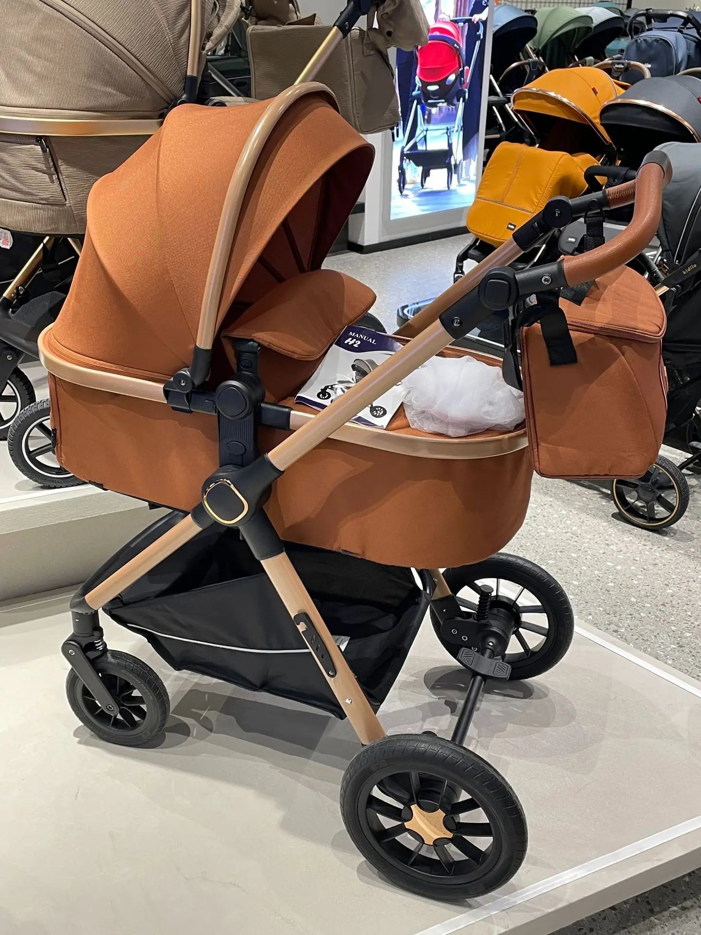 Kidilo stroller can sit and lie down folding shock absorber basket three in one two-way newborn baby high landscape