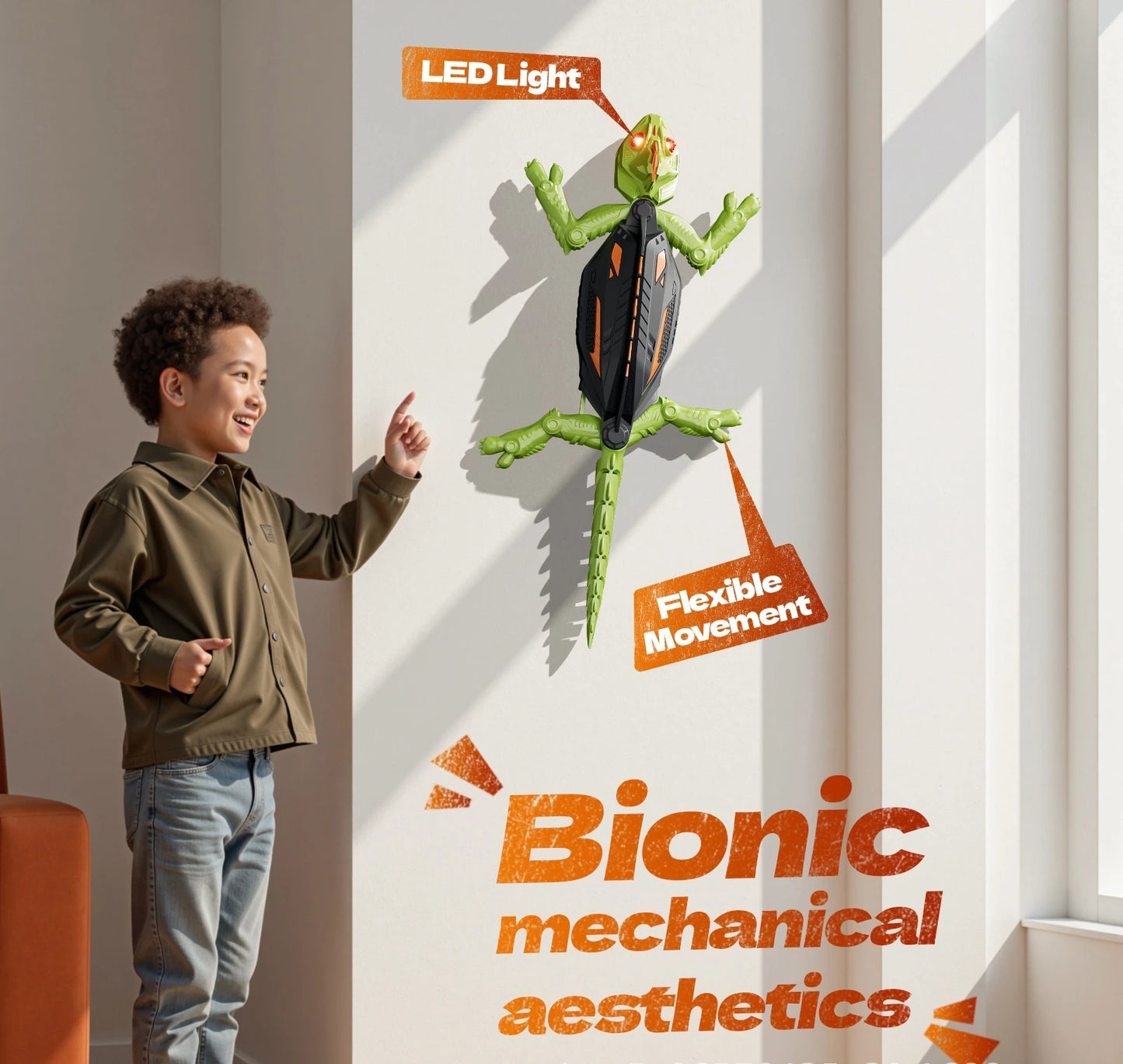 RC Biomimetic Wall Climbing Toy Electric Simulation Lizard Gecko Spider Cockroach Mechanical Animal Remote Control 360 Rotation